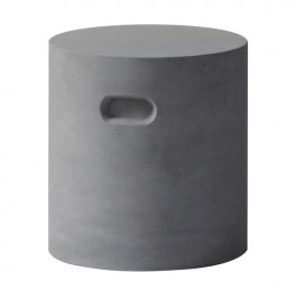 Ε6204 CONCRETE Cylinder Σκαμπώ D.37cm Cement Grey