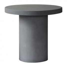 Ε6207 CONCRETE Cylinder Τραπέζι D.80cm Cement Grey