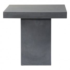 Ε6208 CONCRETE Cubic Τραπέζι 80x80cm Cement Grey