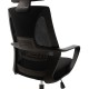 090-000004 Καρέκλα γραφείου διευθυντή Dolphin pakoworld με ύφασμα mesh χρώμα μαύρο