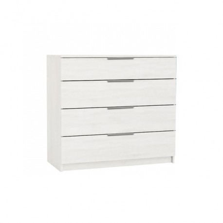 Ε759,3 DRAWER Συρταριέρα 4-Σ 80x40x83cm Άσπρη