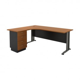 ΕΟ995L,1 Γραφείο SUPERIOR COMPACT -Αρ- 180x70/150x60cm DG/Cherry