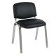 ΕΟ550,10 SIGMA Καρέκλα Χρώμιο/PVC Μαύρο