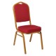 ΕΜ513 HILTON Καρέκλα Μεταλλική Gold/Ύφασμα Κόκκινο