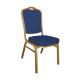 ΕΜ513,2 HILTON Καρέκλα Μεταλλική Gold/Ύφασμα Μπλε