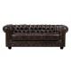 Ε9574,3 CHESTERFIELD 689 3θεσ.Δέρμα Καφέ 201x92x72cm