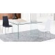 ΕΜ727 GLASSER Clear Τραπέζι γυαλί 12mm 150x90x75cm