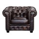 Ε9574,1 CHESTERFIELD 689 Πολυθρόνα Δέρμα Καφέ 103x92x72cm