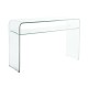 ΕΜ734 GLASSER Clear Κονσόλα με ράφι γυαλί 12mm 110x35x75cm