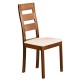 Ε782,1 MILLER Καρέκλα Οξυά Honey Oak/PVC Εκρού
