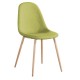 ΕΜ907,3 CELINA Καρέκλα Μεταλλική Φυσικό, Ύφ.Πράσινο