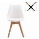 ΕΜ136,10 MARTIN Καρέκλα PP Λευκό (Ξύλινο πόδι-Metal cross)