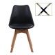 ΕΜ136,20 MARTIN Καρέκλα PP Μαύρο (Ξύλινο πόδι-Metal cross)