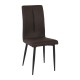 ΕΜ761,3 MINA Καρέκλα Μεταλλική Μαύρη/Ύφασμα Σκ.Καφέ