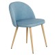 ΕΜ762,3 BELLA Καρέκλα Μεταλλική Βαφή Φυσικό/Ύφασμα Light Blue