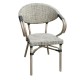 Ε286,1 COSTA Πολυθ.Alu Antique Grey/Textilene Μπεζ