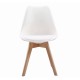 ΕΜ136,14 MARTIN Καρέκλα PP Λευκό (Ξύλινο πόδι)