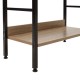 085-000002 Βιβλιοθήκη Ramon pakoworld χρώμα φυσικό - μαύρο 60x28x125,5εκ