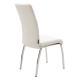 029-000070 Καρέκλα Ariadne pakoworld μεταλλική χρωμίου με pu λευκό