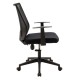 069-000026 Καρέκλα γραφείου διευθυντή Ghost pakoworld με ύφασμα mesh χρώμα μαύρο