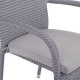 ΠΟΛΥΘΡΟΝΑ ΜΕΤΑΛΛΙΚΗ ΜΕ ΜΑΞΙΛΑΡΙ WICKER ΓΚΡΙ ΣΤΟΙΒΑΖΟΜΕΝΗ 55x64x93Υ εκ.HM5685.01