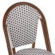 ΚΑΡΕΚΛΑ BISTRO ΑΛΟΥΜΙΝΙΟΥ BAMBOO LOOK ΜΕ ΛΕΥΚΟ-ΜΑΥΡΟ RATTAN HM5566.01 45x54x90Υεκ.