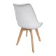 ΕΜ136,14S MARTIN STRIPE Καρέκλα PP Άσπρο (Ξύλινο πόδι-Μοντ/νη ταπετσαρία)