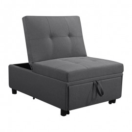Ε9921,01 IMOLA Καρέκλα-Κρεβάτι Ύφασμα Σκούρο Γκρι