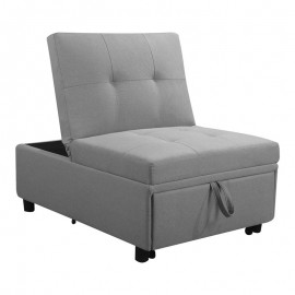 Ε9921,02 IMOLA Καρέκλα-Κρεβάτι Ύφασμα Ανοιχτό Γκρι