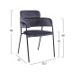 ΠΟΛΥΘΡΟΝΑΚΙ KELSO HM8521.01 ΒΕΛΟΥΔΟ ΣΚΟΥΡΟ ΓΚΡΙ & ΜΑΥΡΟ ΜΕΤΑΛΛΙΚΟ ΣΚΕΛΕΤΟ