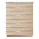 Ε7396,2 DRAWER Συρταριέρα 4-Συρτάρια 60x40x80cm Sonoma