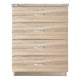 Ε7396,2 DRAWER Συρταριέρα 4-Συρτάρια 60x40x80cm Sonoma