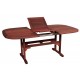 203467 Οβάλ Επεκτεινόμενο τραπέζι Red Shorea ,140 + 40 = 180 x 80 x 75(H)cm