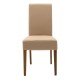 047-000031 Καρέκλα Ditta pakoworld μόκα τεχνόδερμα - πόδια ξύλο μασίφ καρυδί