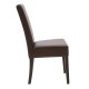 047-000033 Καρέκλα Ditta pakoworld σκούρο καφέ τεχνόδερμα - πόδια ξύλο μασίφ wenge