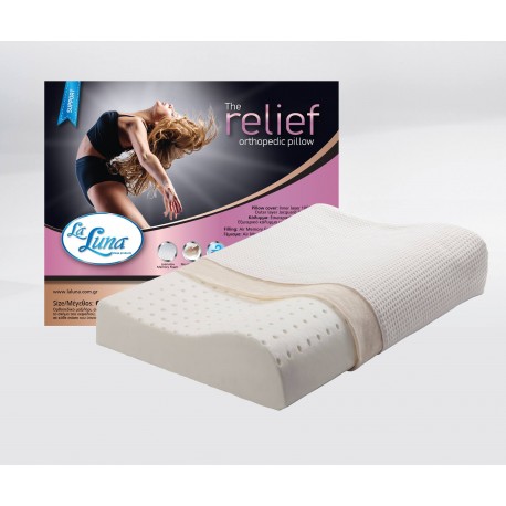 LA LUNA/ LA LUNA THE RELIEF ORTHOPEDIC PILLOW MEMORY FOAM ΜΑΞΙΛΑΡΙ ΥΠΝΟΥ ΟΡΘΟΠΕΔΙΚΟ 46Χ30Χ10Χ8 ΕΚ