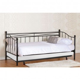 Ε8043,1S MARIN Set Daybed με Στρώματα Α+Β Steel Μαύρο