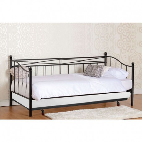 Ε8043,1S MARIN Set Daybed με Στρώματα Α+Β Steel Μαύρο