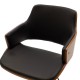 106-000001 Καρέκλα γραφείου εργασίας Fern pakoword μαύρο pu - ξύλο καρυδί