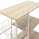 072-000034 Επιδαπέδια ραφιέρα Noon pakoworld με MDF χρώμα φυσικό-λευκό 80x34x75εκ