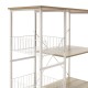 072-000034 Επιδαπέδια ραφιέρα Noon pakoworld με MDF χρώμα φυσικό-λευκό 80x34x75εκ