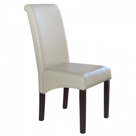 Ε7206,1 MALEVA-H Καρέκλα Ξύλο / PU Ivory