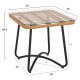 ΤΡΑΠΕΖΙ ΜΕΤΑΛΛΙΚΟ HM5717 ΜΕ WICKER ΜΠΕΖ 50x50x48,5 εκ.
