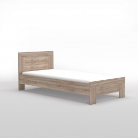 TO-SOLO90 Κρεβάτι Solo 90x200 Μονό, Sonoma, MDF Καμπυλωτό τελείωμα TO-SOLO90