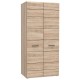 TO-SOLO2D Ντουλάπα Solo 91x58x197 Sonoma με λεπτομέρειες Wenge και MDF Καμπυλωτό τελείωμα στις πόρτες TO-SOLO2D