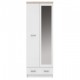 TO-TOPSFZ2D1S60W Top Mix 60x33x183 WH, Λευκή-Σονόμα, με Καθρέπτη και Συρτάρι, Ιδανική για Είσοδο TO-TOPSFZ2D1S60W