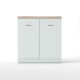 TO-KOM2DWHIT Κομότα KOM 2D 80x33x85, Λευκή-Σονόμα TO-KOM2DWHIT