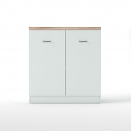 TO-KOM2DWHIT Κομότα KOM 2D 80x33x85, Λευκή-Σονόμα TO-KOM2DWHIT