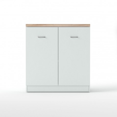 TO-KOM2DWHIT Κομότα KOM 2D 80x33x85, Λευκή-Σονόμα TO-KOM2DWHIT