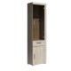 TO-DAM1D1W1S Damis Βιτρίνα 50. 5x35x203, Σονόμα, Γυάλινη πόρτα και Συρτάρι, MDF Διακόσμηση TO-DAM1D1W1S